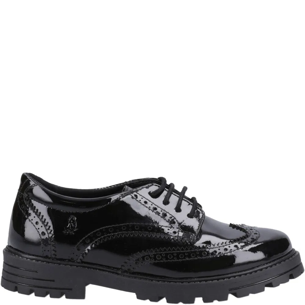 Hush Puppies Maxine XL Patent Senior School Shoes