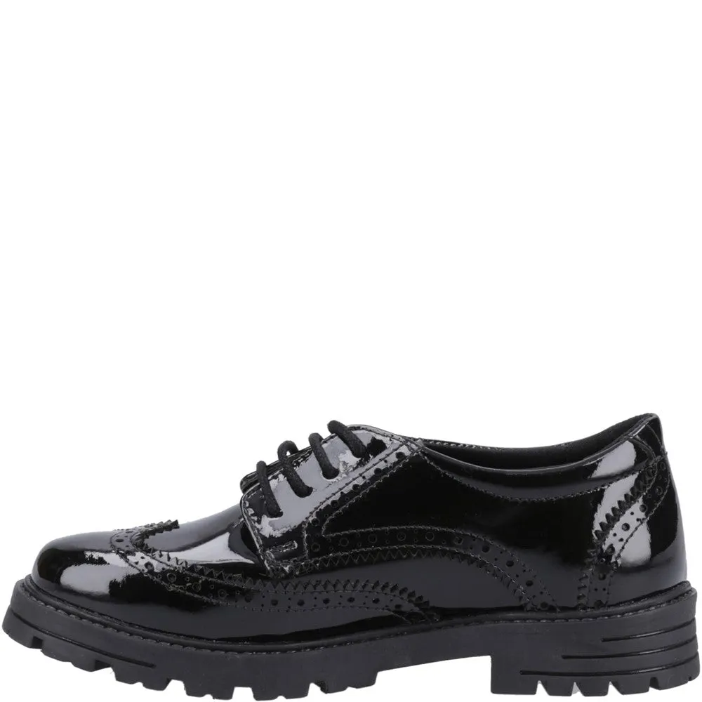 Hush Puppies Maxine XL Patent Senior School Shoes