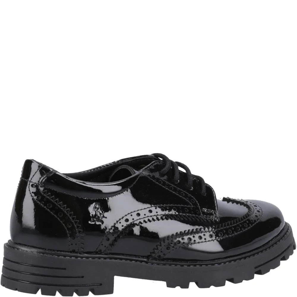 Hush Puppies Maxine XL Patent Senior School Shoes