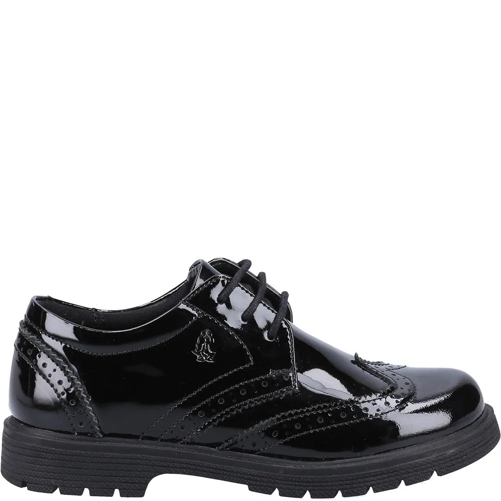 Hush Puppies Sally Patent Senior School Shoes